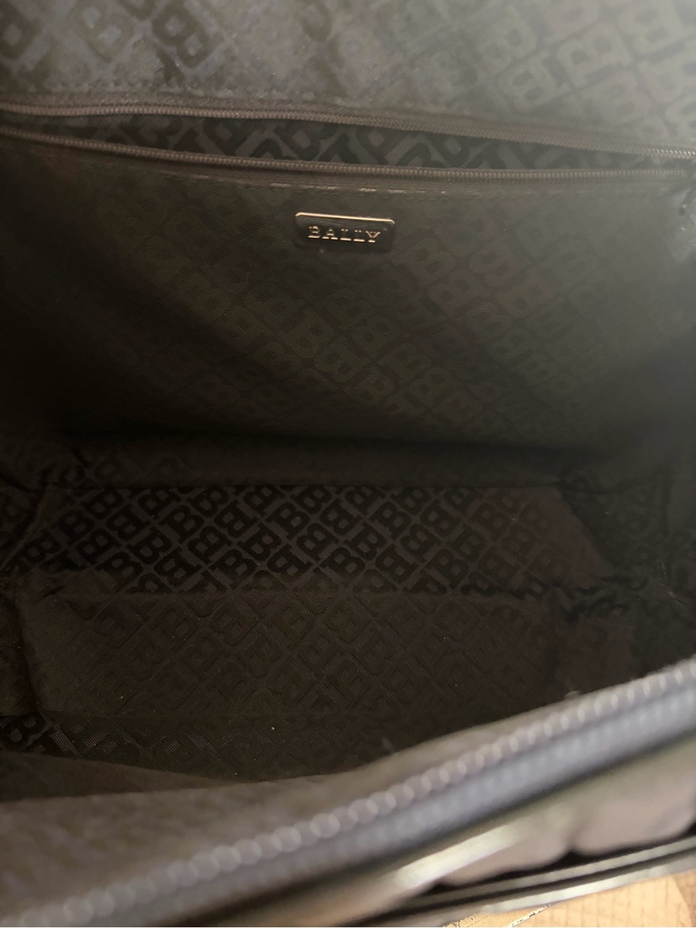 Vintage BALLY Black Quilted Nylon & Leather Satchel Shoulder Bag NWT - Picture 10 of 13